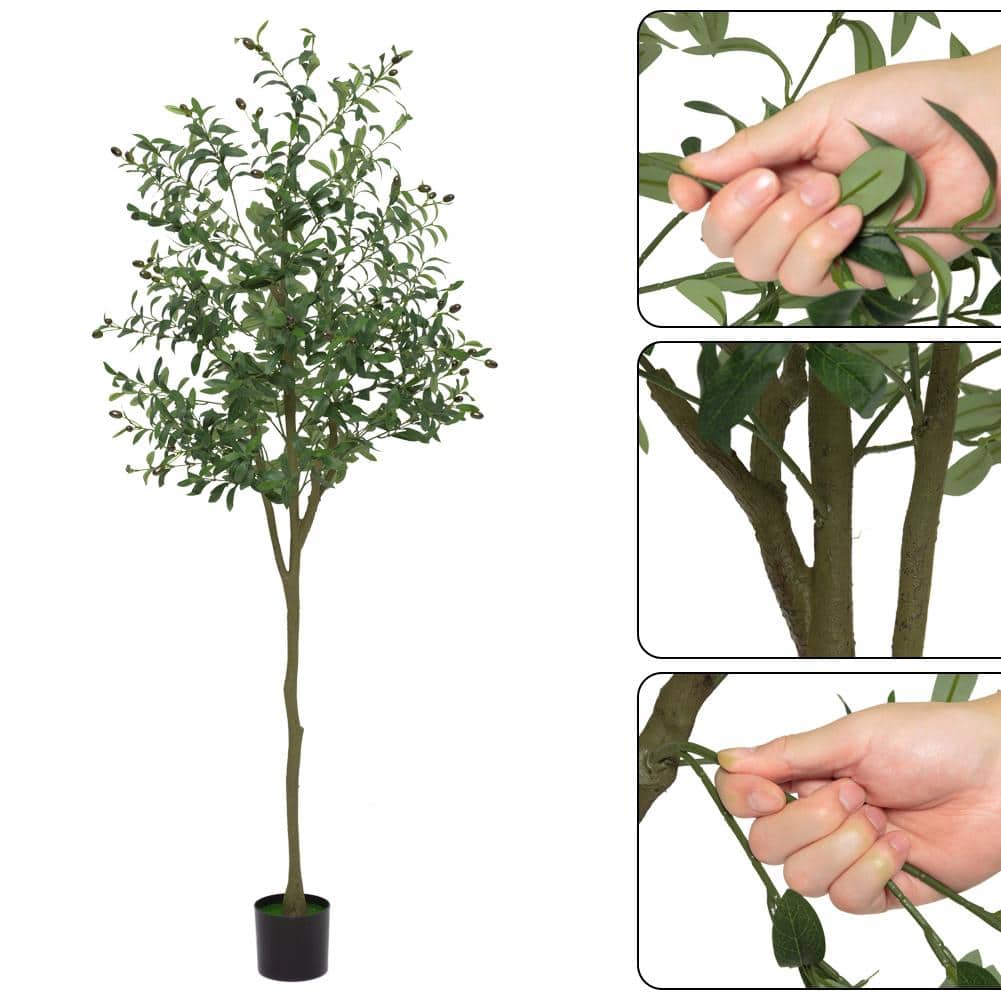 Artificial Olive Tree, 5Ft Faux Olive Tree, Tall Artificial Tree Indoor