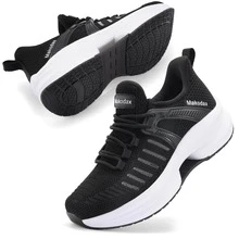 Fashion Women's Breathable Walking Shoes Casual Sport Gym Sneakers Women's Shoe - 黑色 - 查看 2