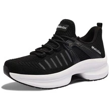 Fashion Women's Breathable Walking Shoes Casual Sport Gym Sneakers Women's Shoe - 黑色 - 查看 4