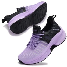 Fashion Women's Breathable Walking Shoes Casual Sport Gym Sneakers Women's Shoe - 紫羅蘭色 - 查看 3