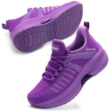 Fashion Women's Breathable Walking Shoes Casual Sport Gym Sneakers Women's Shoe - 紫色 - 查看 2