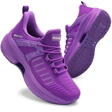 Fashion Women's Breathable Walking Shoes Casual Sport Gym Sneakers Women's Shoe - 紫色 - 查看 3