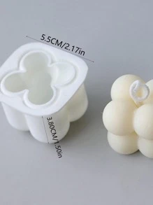 Mini Cube Silicone Candle Mold, Ins Style Candle Making Mold - White - View 5