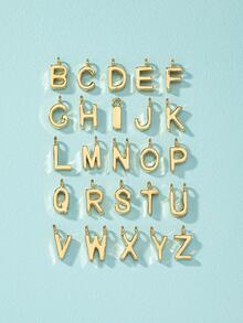 Birthday Year Number & Letter Decor Necklace - Yellow Gold - View 5