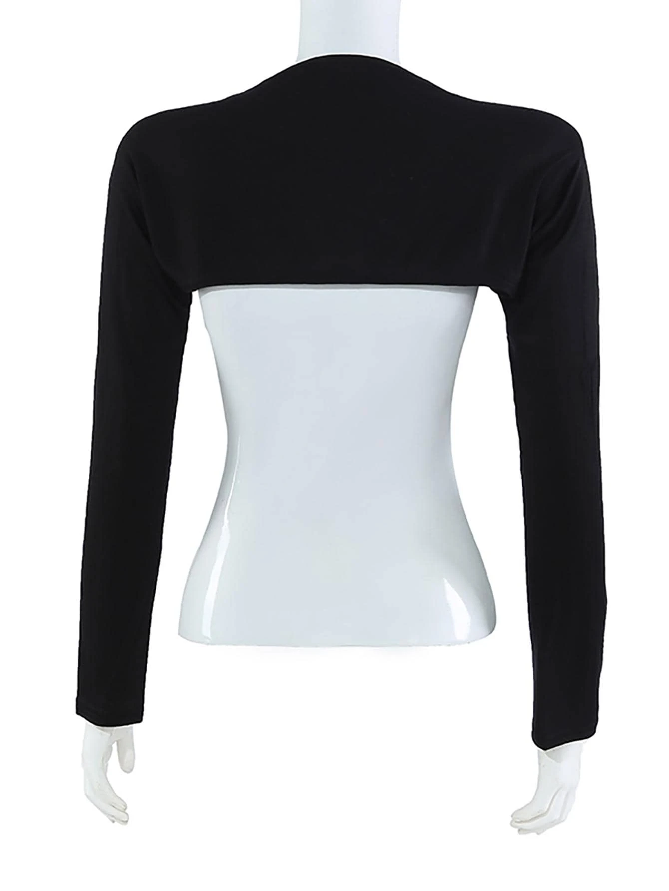 Solid Women Arm Sleeves - Black - View 1