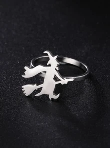 Anillo bruja adorno - Plateado - Ver 1