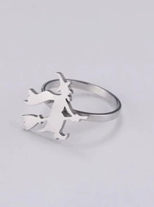 Anillo bruja adorno - Plateado - Ver 4