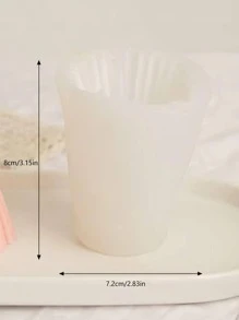 1入組矽膠洋裝形狀DIY矽膠模具適用於蠟燭製作 - 白色 - 查看 2