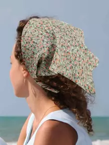 1pc Ditsy Floral Print Hair Bandana - Apricot - View 1
