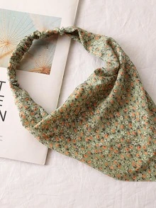 1pc Ditsy Floral Print Hair Bandana - Apricot - View 2