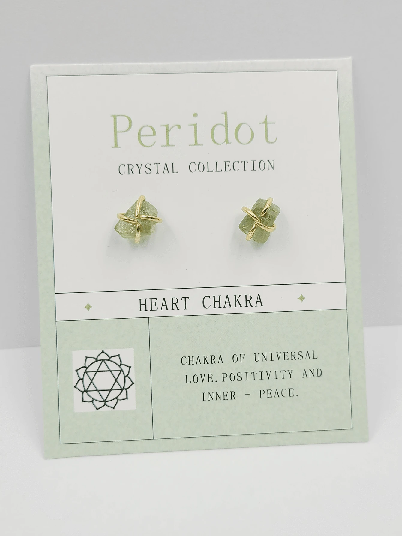 石頭耳釘 - 橄欖綠 - 查看 1