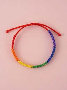 LGBT Color Block Braided Bracelet