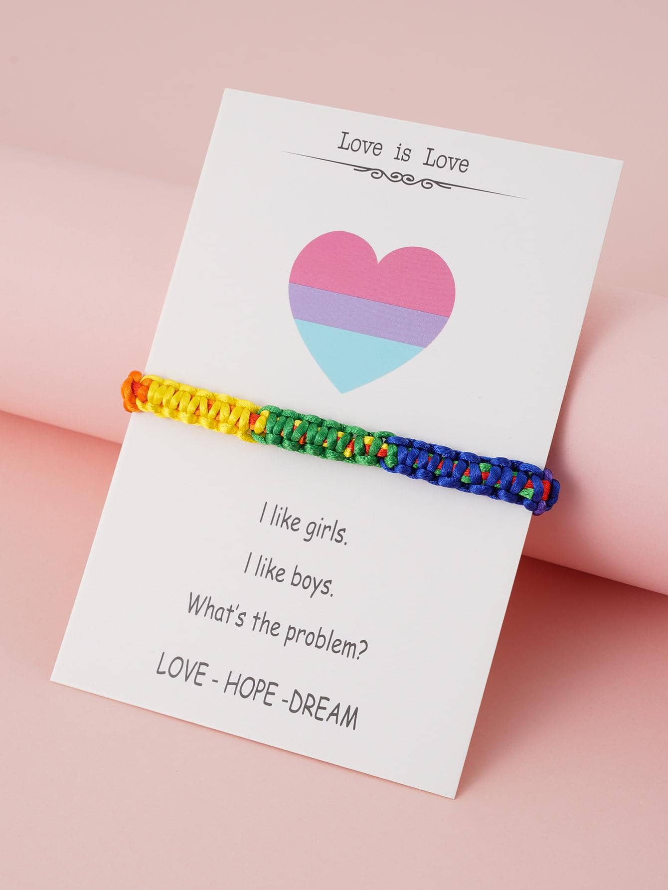 LGBT Color Block Braided Bracelet