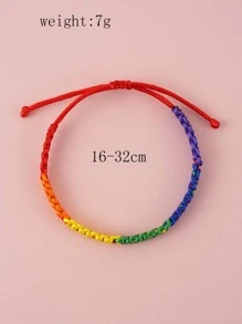 LGBT Color Block Braided Bracelet