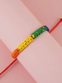 LGBT Color Block Braided Bracelet