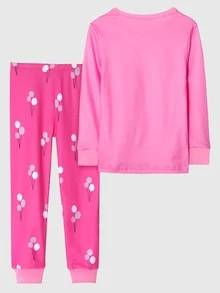 Pijamas para Chicas Dibujos animados Letras Casual - Rosa - Ver 2