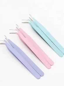 2 cái/bộ Nhíp Bằng Thép Không Gỉ Đồng Màu, Dụng Cụ Dán Sổ Tay Đa Năng Đơn Giản Cho Văn Phòng, Trường Học, Tài Khoản Cầm Tay - Màu tím - Xem 4