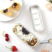 10pcs/set Solid Color Disposable Storage Box, Modern Aluminum Disposable Box For Party, Wedding - Gold - View 5