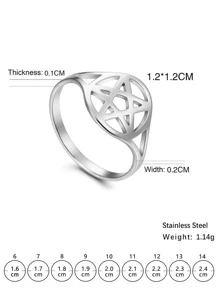 nhẫn trang trí ngôi sao - Bạc - Xem 3