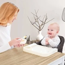 Hook On High Chair with Removable Dining Tray,Folding Portable Clip on Table High Chair,Baby Chair with Storage Bag for Indoor/Outdoor (Black) - Black - View 7