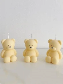 1pc Bear Design Candle Mold - White - View 4