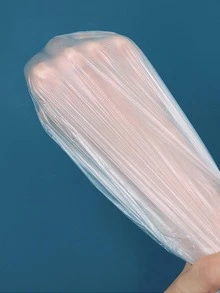 100 Cái/bộ Nhựa Chống Nước Dùng Một Lần Thông Thường Mũ Tắm, Hiện Đại Trong Suốt Mũ Tắm Cho Cuộc Sống Hàng Ngày - Trong sáng - Xem 7