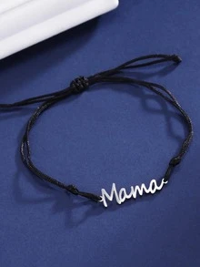 Pulsera con diseño de letra - Plateado - Ver 1