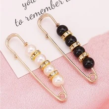 1pc Faux Pearl Decor Safety Pin - Multicolor - View 2