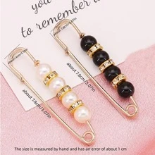 1pc Faux Pearl Decor Safety Pin - Multicolor - View 3