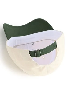 男士字母補丁裝飾棒球帽，街頭時尚 - 綠色 - 查看 7