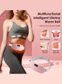 1入組月經加熱墊 子宮暖爐多功能按摩器 腹部加熱按摩器 速度可調節 適用於女性和女孩 - 粉色 - 查看 5