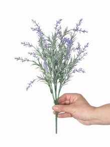 1入人造薰衣草花束，戶外花園生日晚會婚禮花籃，適用於餐廳、客廳、臥室和窗台的家居裝飾，戶外花園和返校季的新年裝飾 - 紫色 - 查看 6