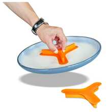 Silicone Portable Flexible Food Separator Home Cubby Plate Divider - Orange - View 2