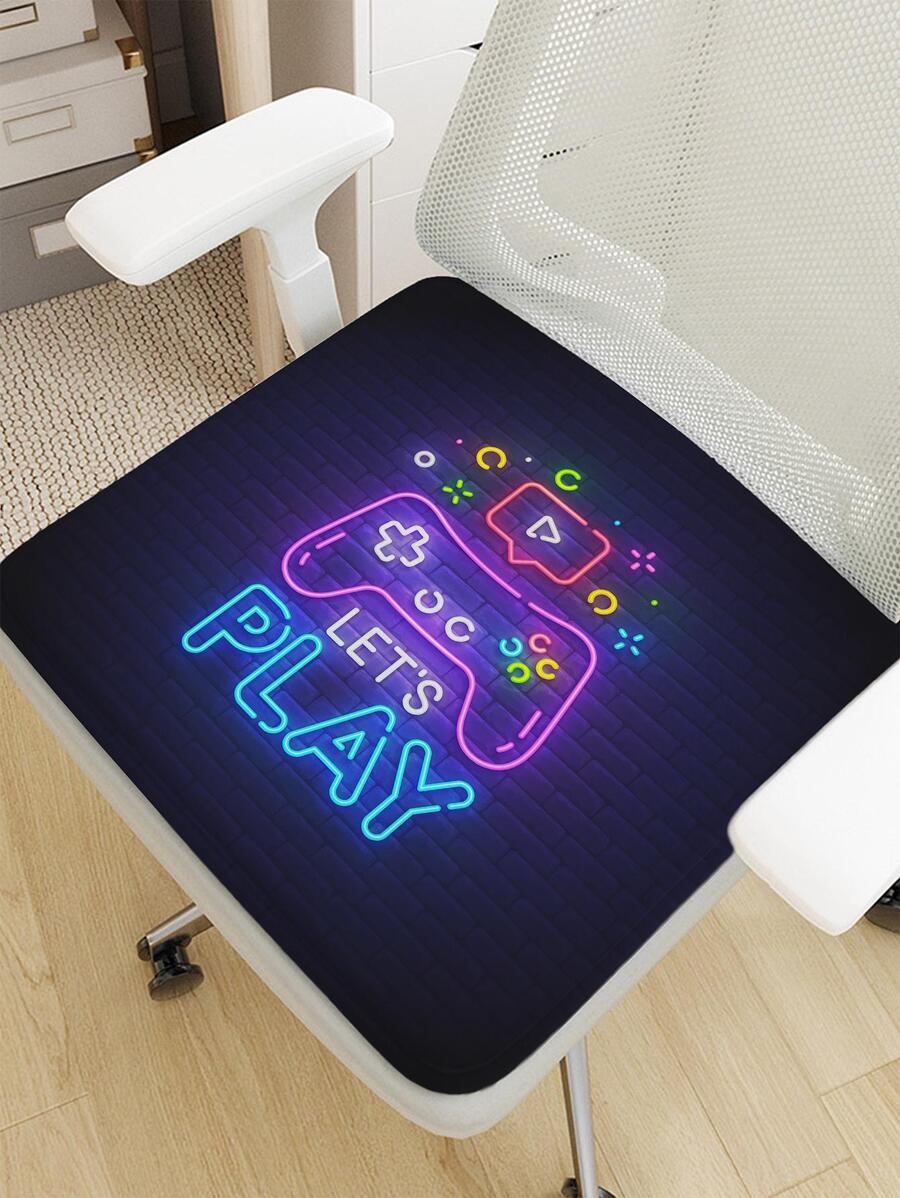 1 Chữ Cái & Tay Cầm Chơi Game Họa Tiết Ghế Ghế Sáng Tạo Polyester Chống Trơn Trượt Co Giãn Ghế Văn Phòng Ghế Cho Gia Đình - Nhiều màu - Xem 1