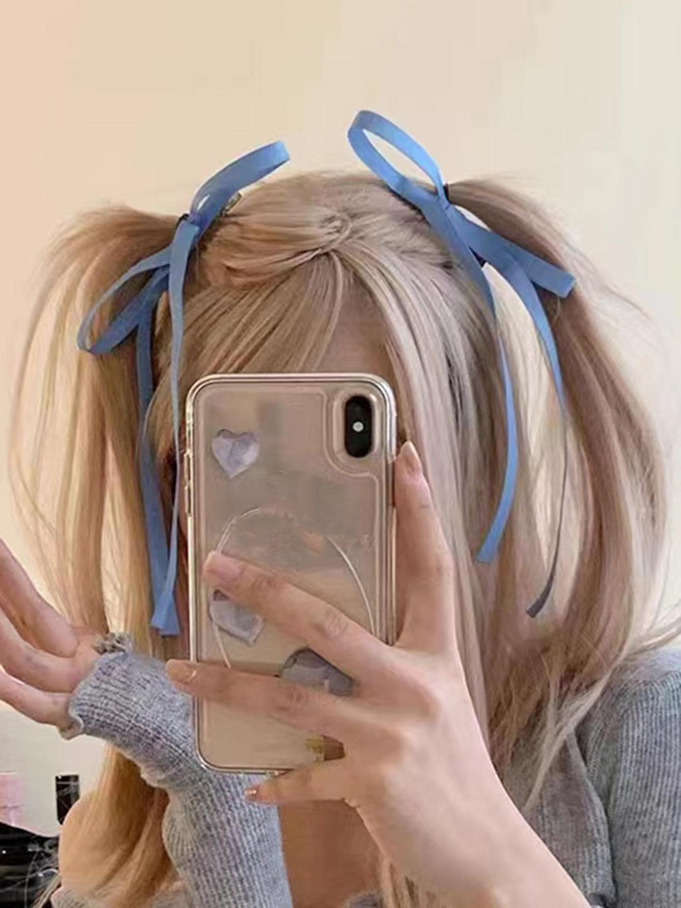 2 Gói Kẹp Tóc Nơ Dài Kiểu Ba Lê, Phụ Kiện Tóc Thời Trang Và Dễ Thương Cho Phụ Nữ, Phù Hợp Với Mọi Dịp - trắng - Xem 1