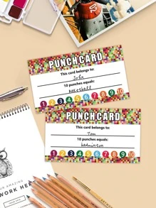 50張卡通圖形勵志卡，學校創意多功能課堂學生行為激勵卡 - 彩色 - 查看 4