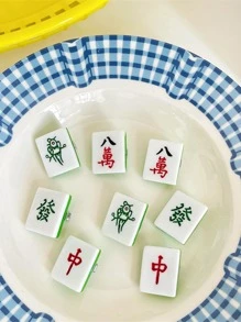 4入組女士麻將裝飾創意鴨嘴夾適用於頭髮裝飾用品 - 彩色 - 查看 2