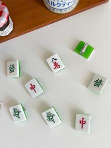 4入組女士麻將裝飾創意鴨嘴夾適用於頭髮裝飾用品 - 彩色 - 查看 1