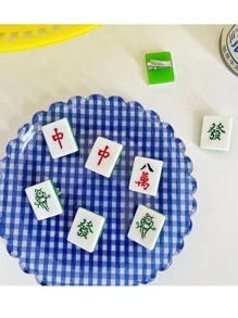 4入組女士麻將裝飾創意鴨嘴夾適用於頭髮裝飾用品 - 彩色 - 查看 4
