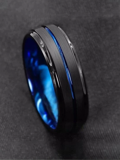 للرجال مبسط خاتم فولاذ غير قابل للصدأ مجوهرات هدية للرجال الموضة