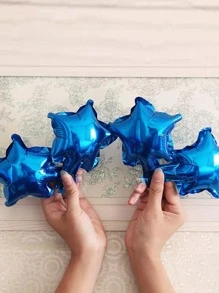 20 cái Bong bóng trang trí thiết kế ngôi sao màu trơn, bóng PE hiện đại để tổ chức tiệc - Màu xanh lam - Xem 1