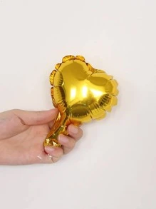20pcs Solid Color Heart Shaped Decorative Balloon, Modern PE Balloon For Party Arrangement - Gold - View 2