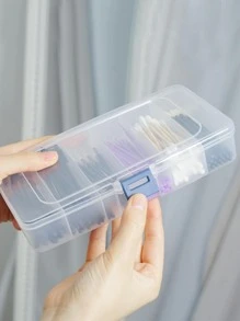 1 pieza Bolsa de maquillaje transparente de gran capacidad, para vacaciones en la playa, colección de baño, colección de dormitorio - transparente - Ver 5