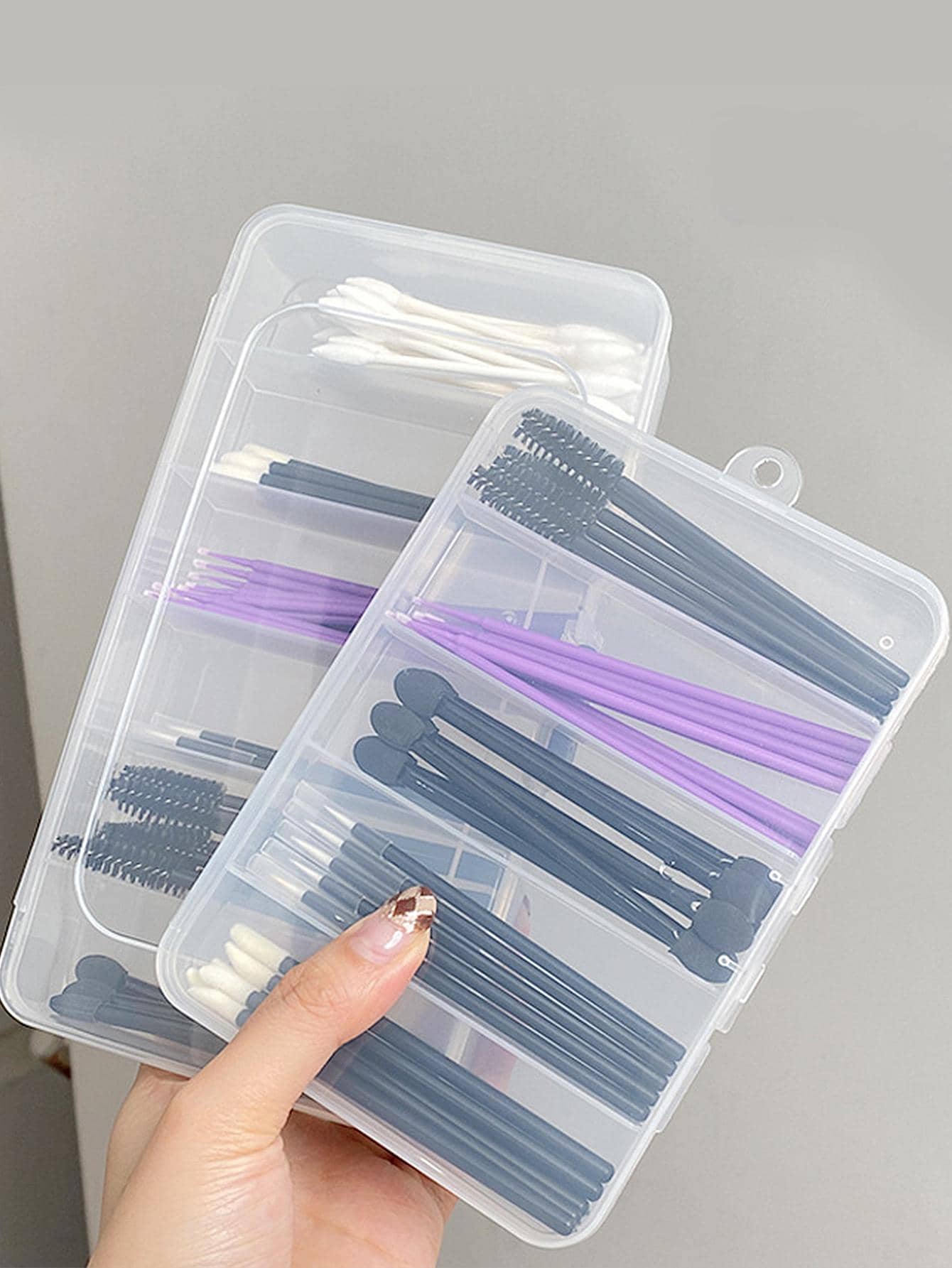 1 pieza Bolsa de maquillaje transparente de gran capacidad, para vacaciones en la playa, colección de baño, colección de dormitorio - transparente - Ver 1