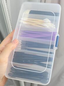 1 pieza Bolsa de maquillaje transparente de gran capacidad, para vacaciones en la playa, colección de baño, colección de dormitorio - transparente - Ver 8