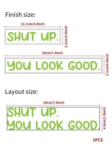 1Pc Slogan Graphic Glow In The Dark Wall Sticker, Modern Pvc Wall Decal For Home Decoration Room Stuff, Stickers, Wall Decal, Vinyl Decal For Home Decorations, Spring Decoration Items Refresh Your Home, Rama Decoration Stickers Gifts Birthday Graduation