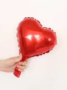 10 个纯色心形装饰气球，现代 PE 气球，适合派对布置， - 紅色 - 查看 3
