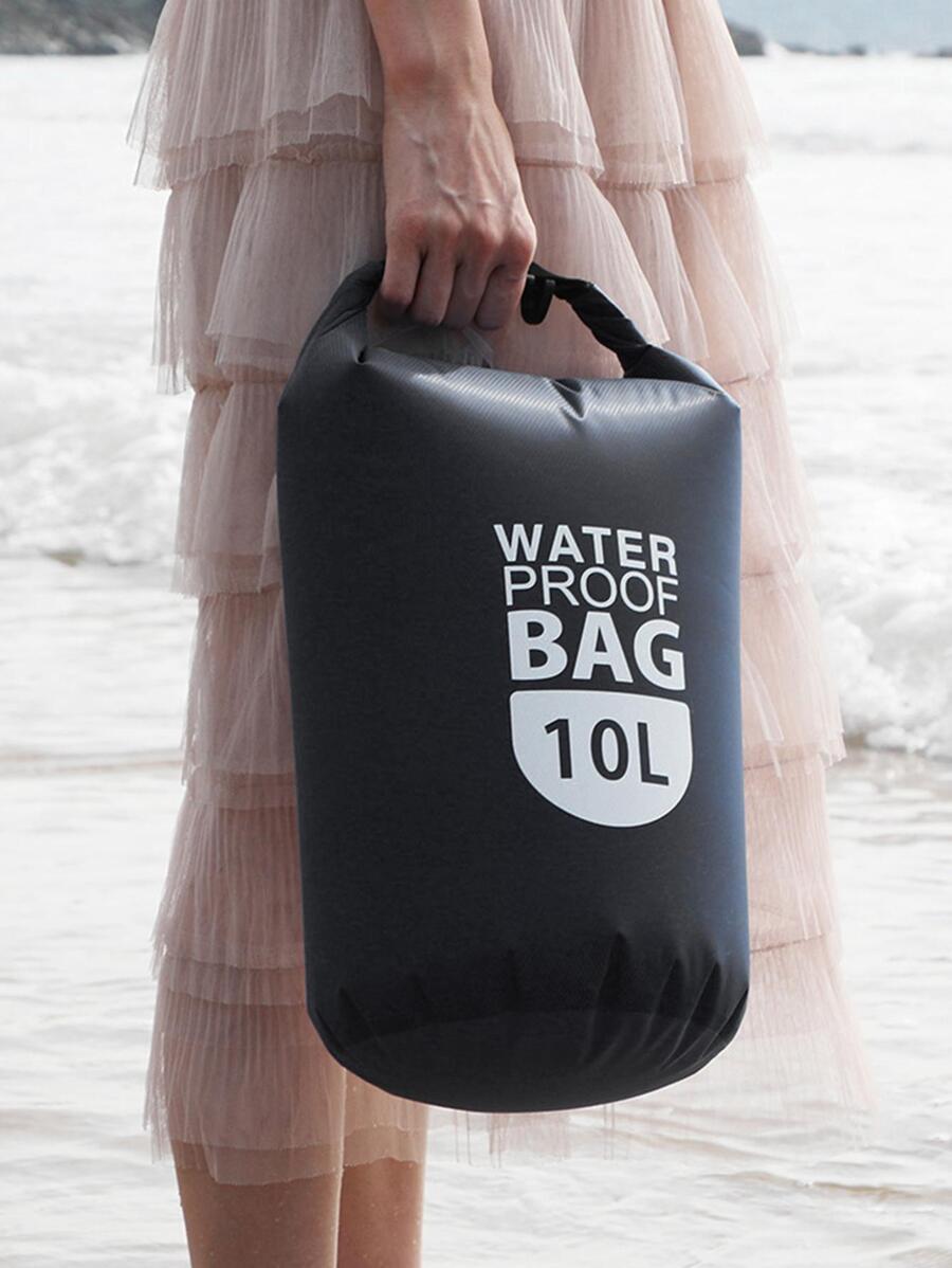 1pc 10L Water Resistant Swimming Bag - Black - View 1