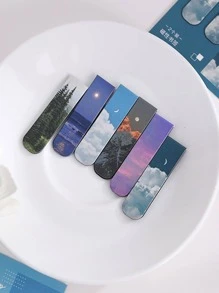 1 Dấu Trang Từ Tính Họa Tiết Đám Mây, Bút Đánh Dấu Trang Đa Năng Sáng Tạo Cho Giáo Viên Học Sinh Đọc Sách - Nhiều màu - Xem 2