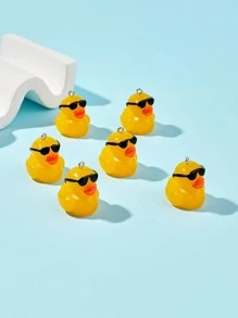 6入組/套鴨子DIY吊墜 - 彩色 - 查看 1